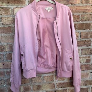 cute baby pink bomber style jacket